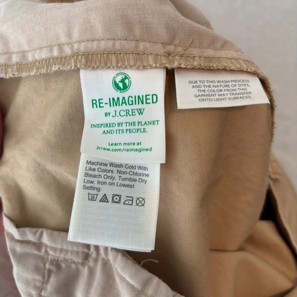 J Crew womens tan casual straight leg Slouchy boyfriend chino pant size 29 AV253